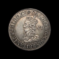 Charles I sixpence obverse