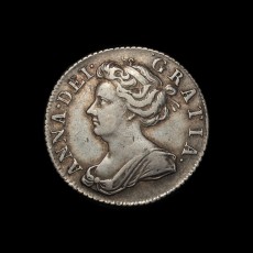 1707 sixpence obverse