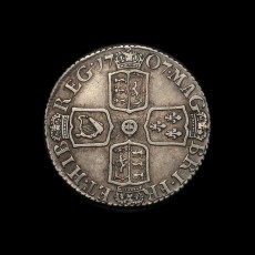 1707 sixpence reverse